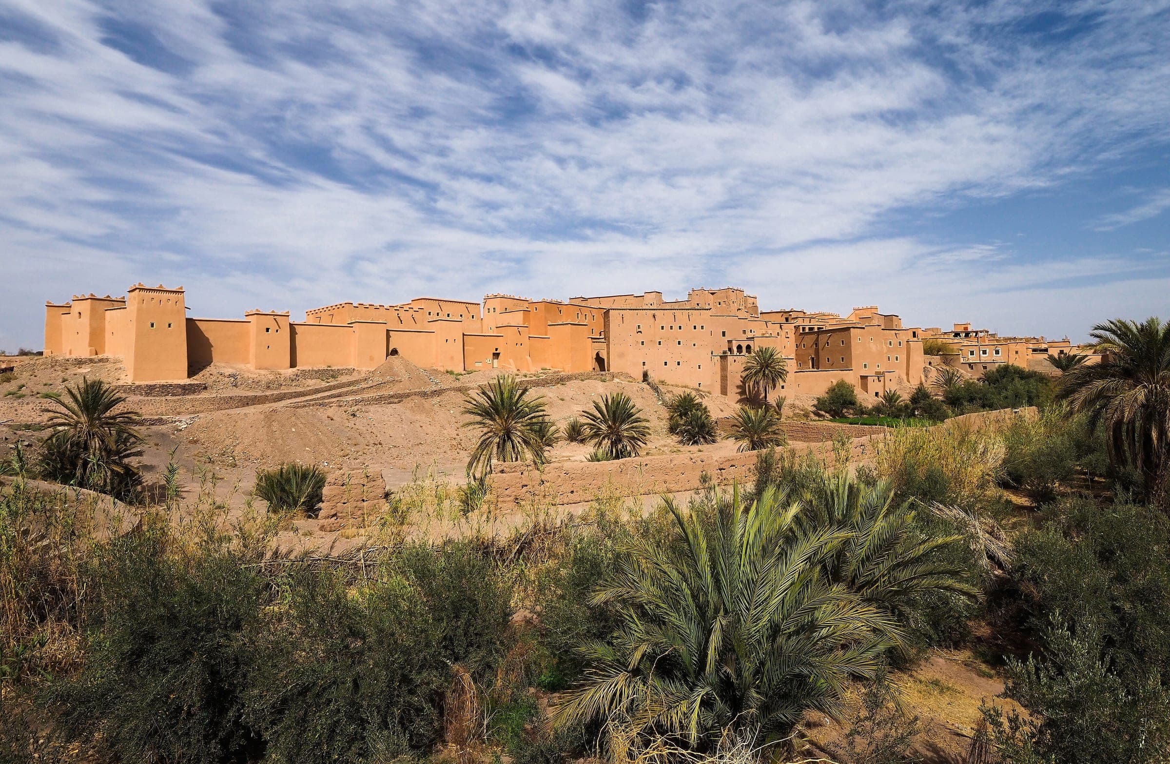 Kasbah Taourirt, architecture de terre crue, à Ouarzazate