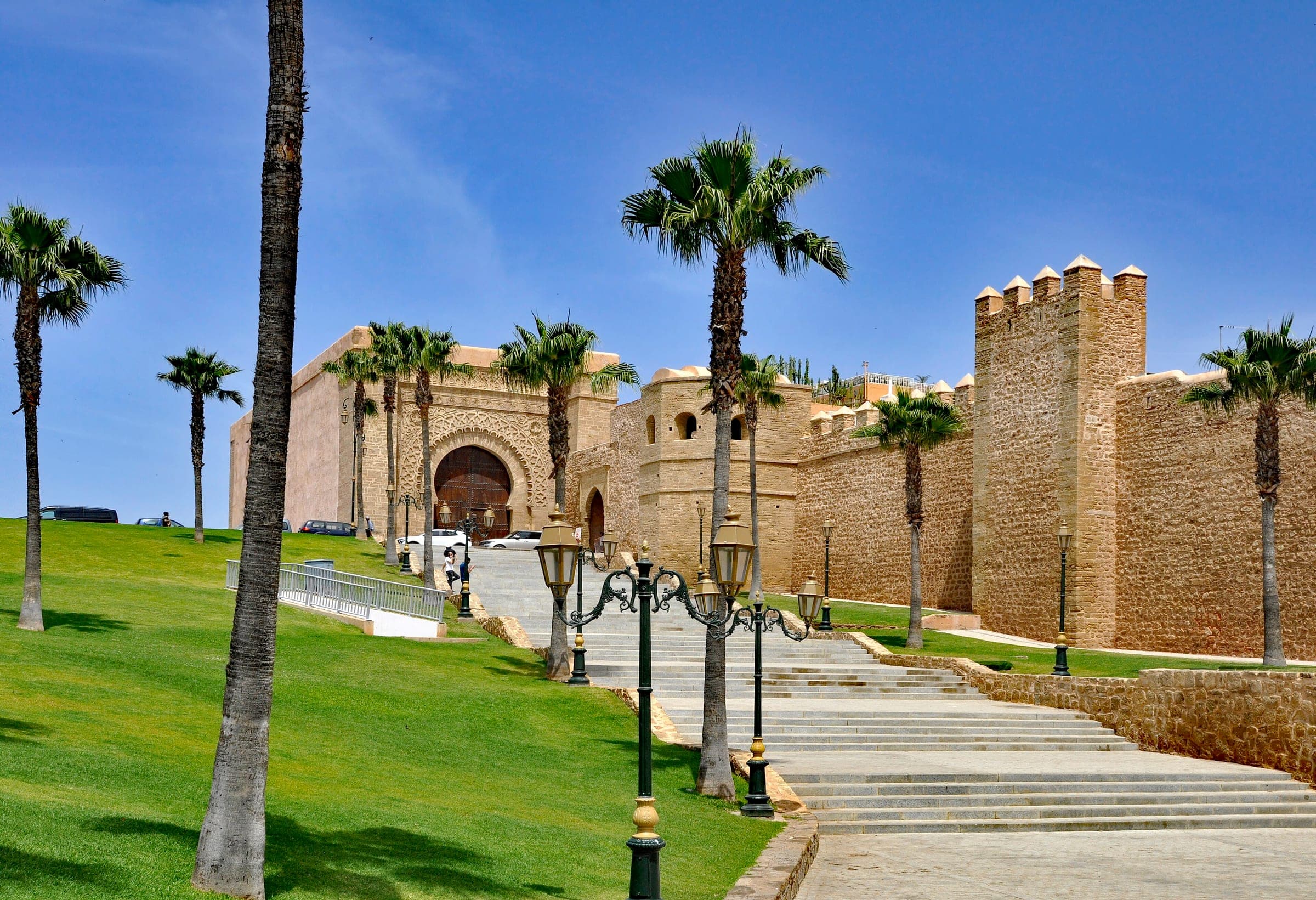Bab Oudaïa et les remparts de la kasbah des Oudayas, à Rabat
